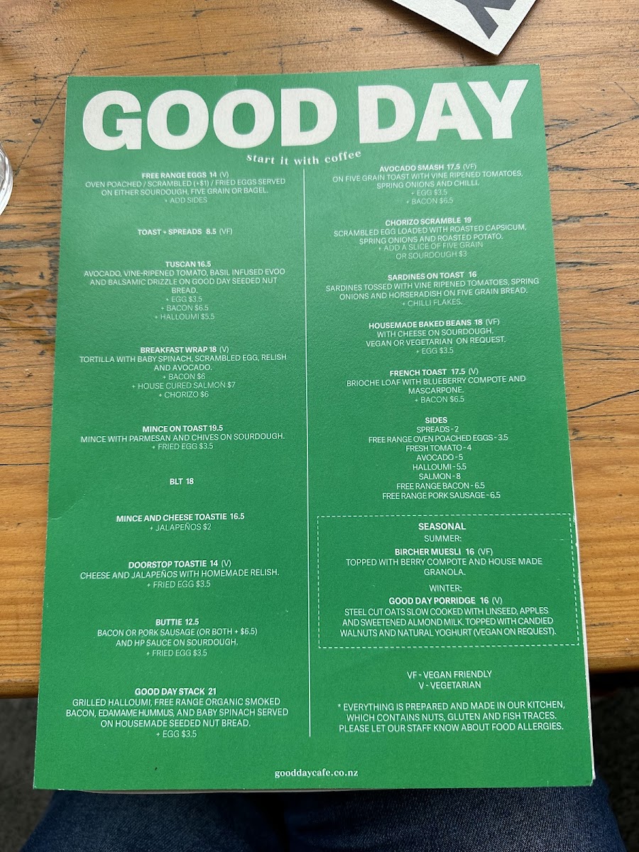 Menu Good Day-1